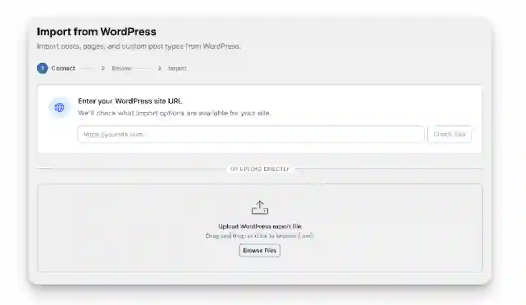 Import from WordPress