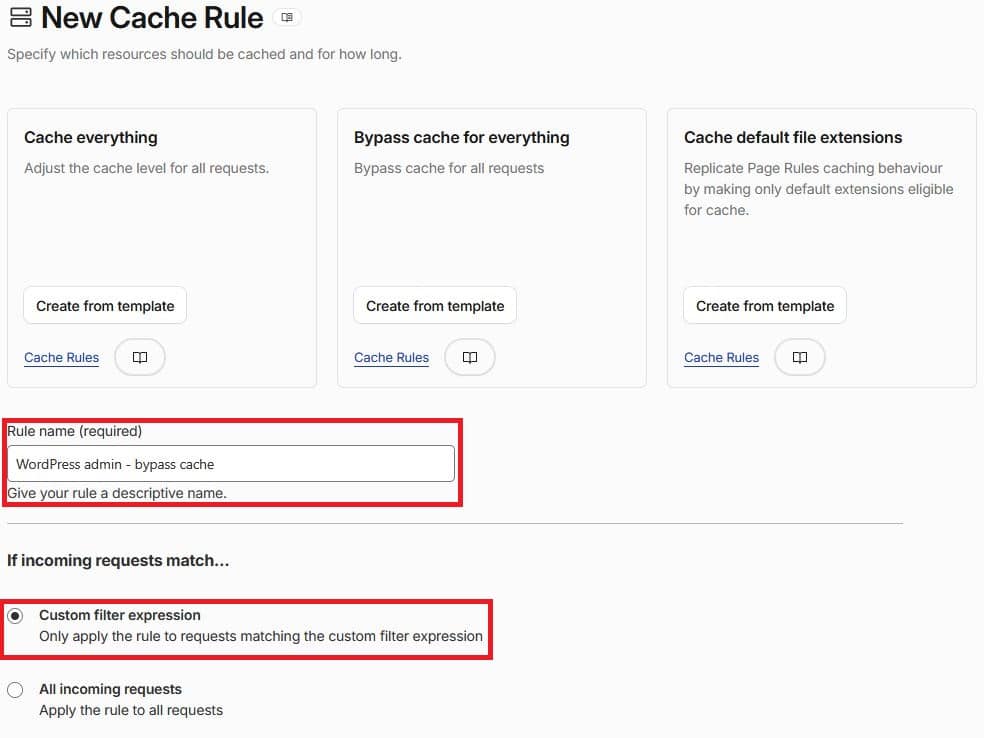 Cloudflare Cache Rule za zaobilaženje cachea na WordPress wp-admin i wp-login stranicama
